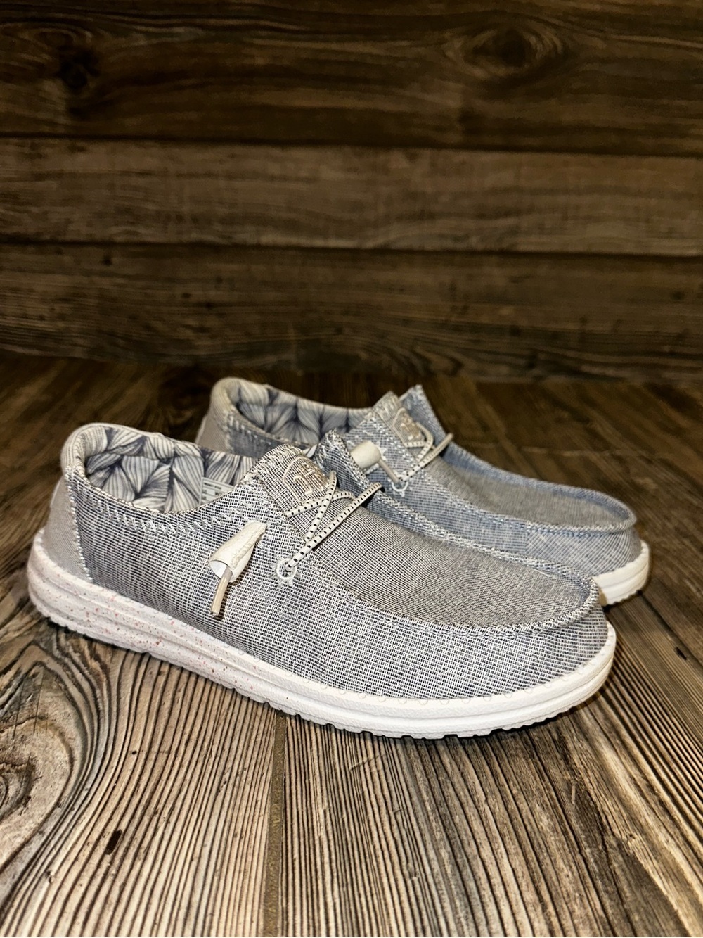 Hey Dude Wendy Star Blue White Pink Slip-On Shoes Casual Comfy Size 7 Classic